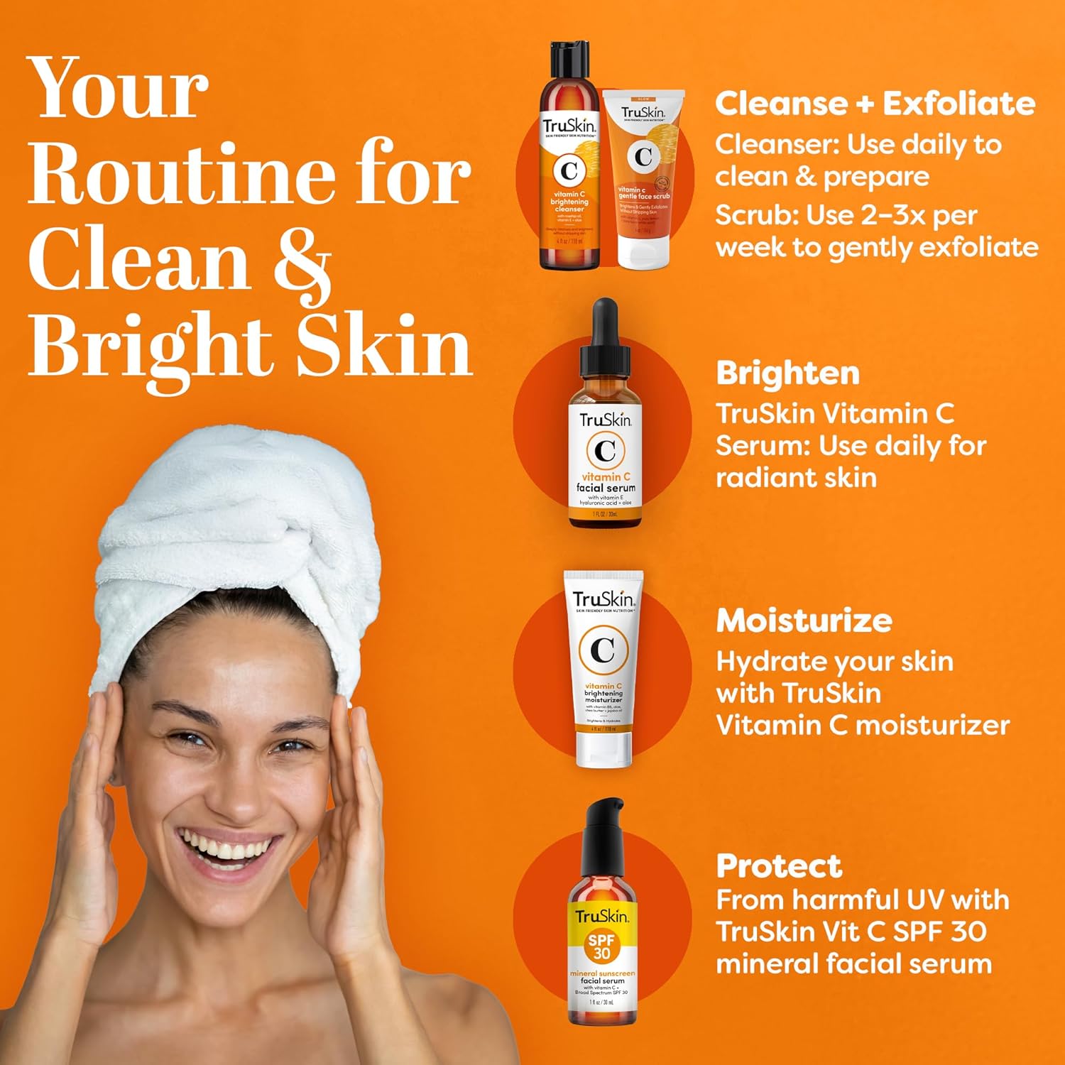 TruSkin_Vitamin_C_Face_Wash_Cleanser_-_Brightening_Facial_Cleanser_with_Vitamins_C_&_E,_Rosehip_Oil,_Aloe_Vera_&_MSM_-_Gently_Cleanses,_Refreshes_&_Supports_Radiant_Skin_-_4_fl_oz