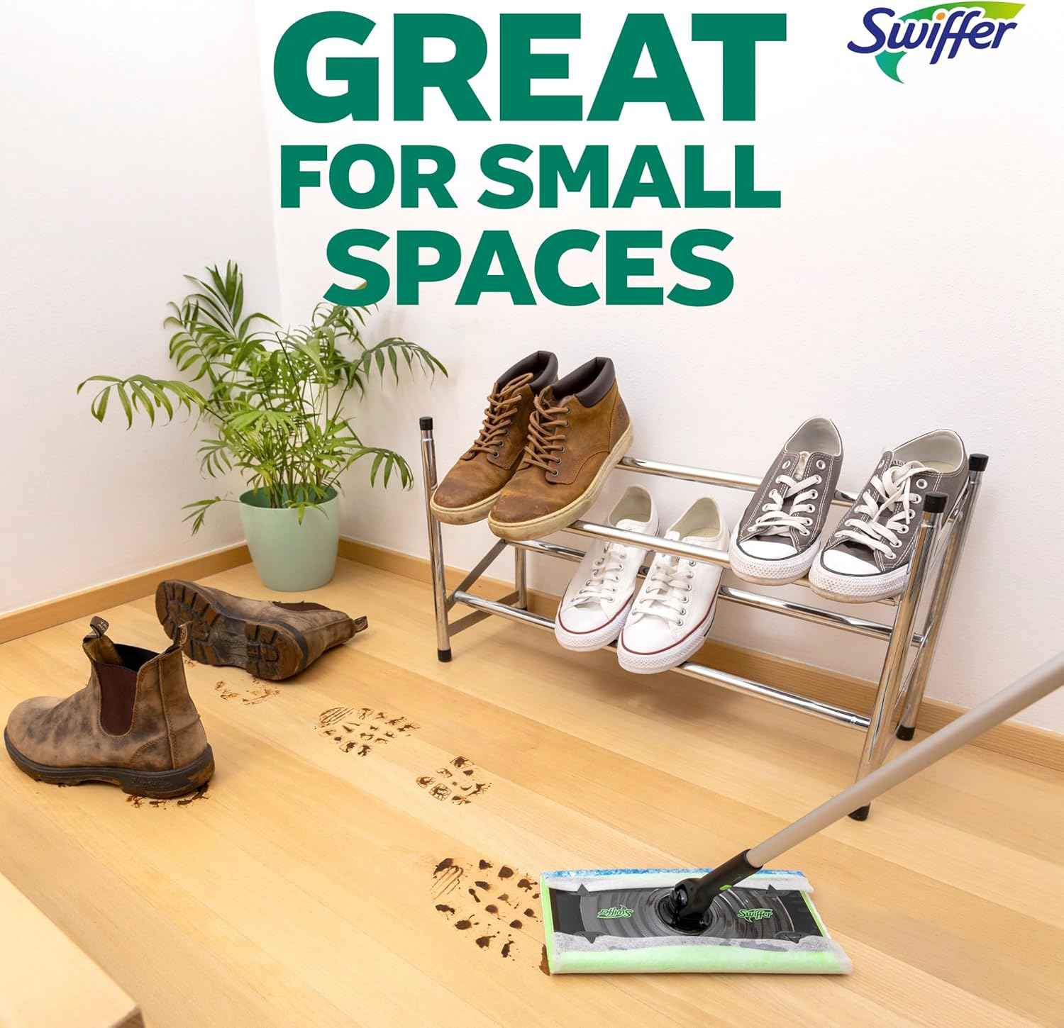 Swiffer Heavy Duty Mop Wet Multi-Surface Cloth Refills for Floor Mopping and Cleaning, Pet with Febreze Odor Defense, 20 count