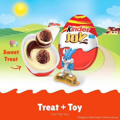 Kinder Joy Eggs, Treat Plus Toy, Chocolatey Wafer Bites, Individually Wrapped, 15 Count, 10.5 oz, Easter Basket Stuffers