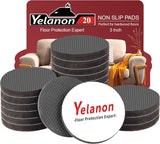 Yelanon Non Slip Furniture Pads -56 pcs（1+2）” Furniture Grippers, Non Skid Furniture Legs,Self Adhesive Rubber Furniture Feet, Anti Slide Furniture Hardwood Floor Protector for Keep Couch Stoppers