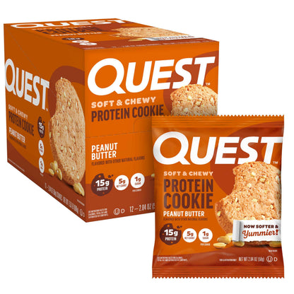 Quest Nutrition Protein Cookie, 15g Protein, 1g Sugar, 2g Net Carbs, Keto Friendly, High Protein, Low Carb; 12 Count