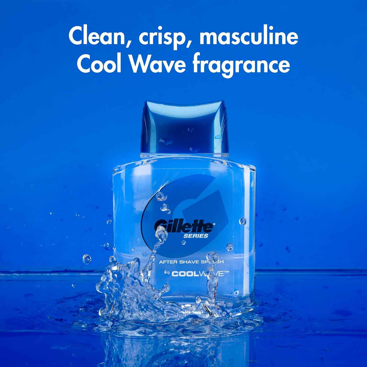 Gillette Series Cool Wave After Shave, Aftershave for Men, After Shave Cologne Men, 3.3 fl oz, 100 ml, After Shave Lotion for Men, Post Shave Balm Men, Aftershave, Mens Aftershave, Aftershave Balm