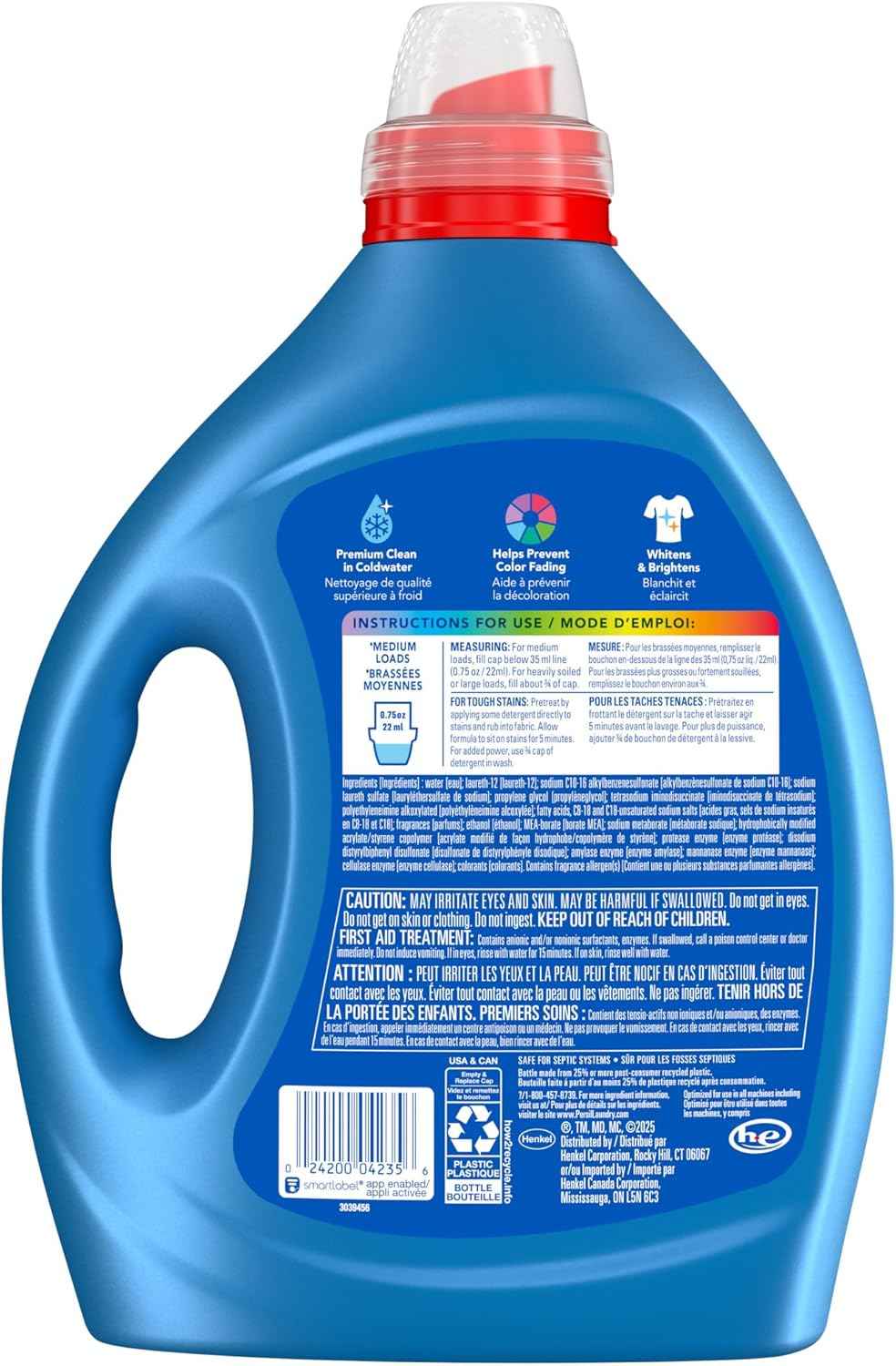Persil Original Everyday Clean Liquid Laundry Detergent, Ultra Concentrated, Deep Clean & Care for Colors & Whites, Laundry Soap for All Water Temperatures, HE Safe