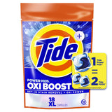 Tide Oxi Boost Power PODS Laundry Detergent Pacs, Set-In Stain Removal + Oxi Power, laundry soap detergent pacs