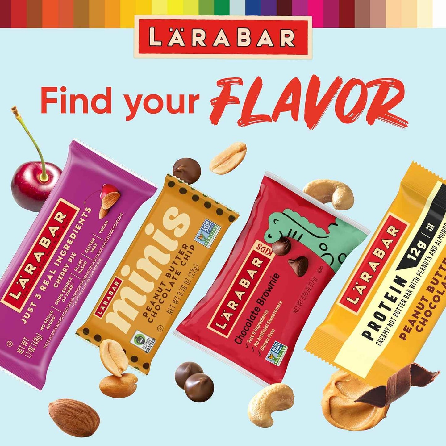 Larabar Blueberry Muffin Fruit and Nut Bars, Gluten Free and Vegan, 25.6 oz, 16 Ct