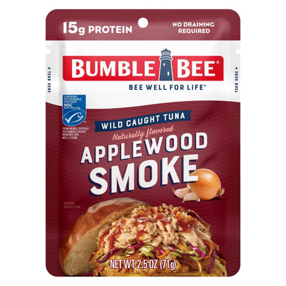 Bumble Bee Seasoned Tuna Pouch - Wild Caught and Ready to Eat for Snack, Salad, Korean Tuna Bowl - 14g Protein per Serving - PERFECT, PORTABLE, GOODNESS - 2.5 oz Packet