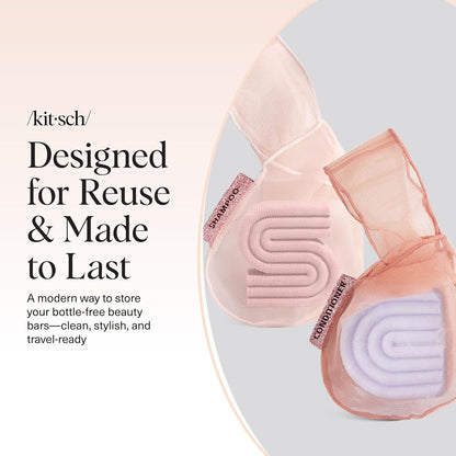 Kitsch_Bar_Soap_Saver_Pouch_–_Patented_Mesh_Soap_Bag_for_Shampoo_and_Conditioner_Bars_-_Extends_Use_&_Prevents_Soggy_Mess_-_Recycled_Beauty_Bar_Bag,_Eco-Friendly_-_2pc_Set,_Blush_&_Terracotta