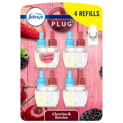 Febreze Plug In Air Freshener, Odor-Fighting Scented Oil Refill, Air Fresheners for Home and Bathroom and Kitchen, Long Lasting for Strong Odors