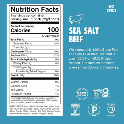 Chomps Trial Pack - Grass-Fed & Finished, Keto, Paleo, Low Carb, Whole30 Approved, Gluten Free, Zero Sugar Food