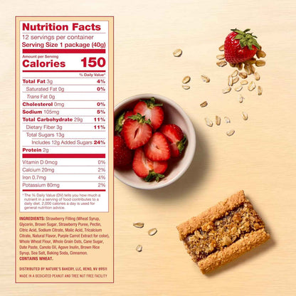Nature’s Bakery Oatmeal Crumble Bars, Real Fruit, Vegan, Non-GMO, Breakfast bar