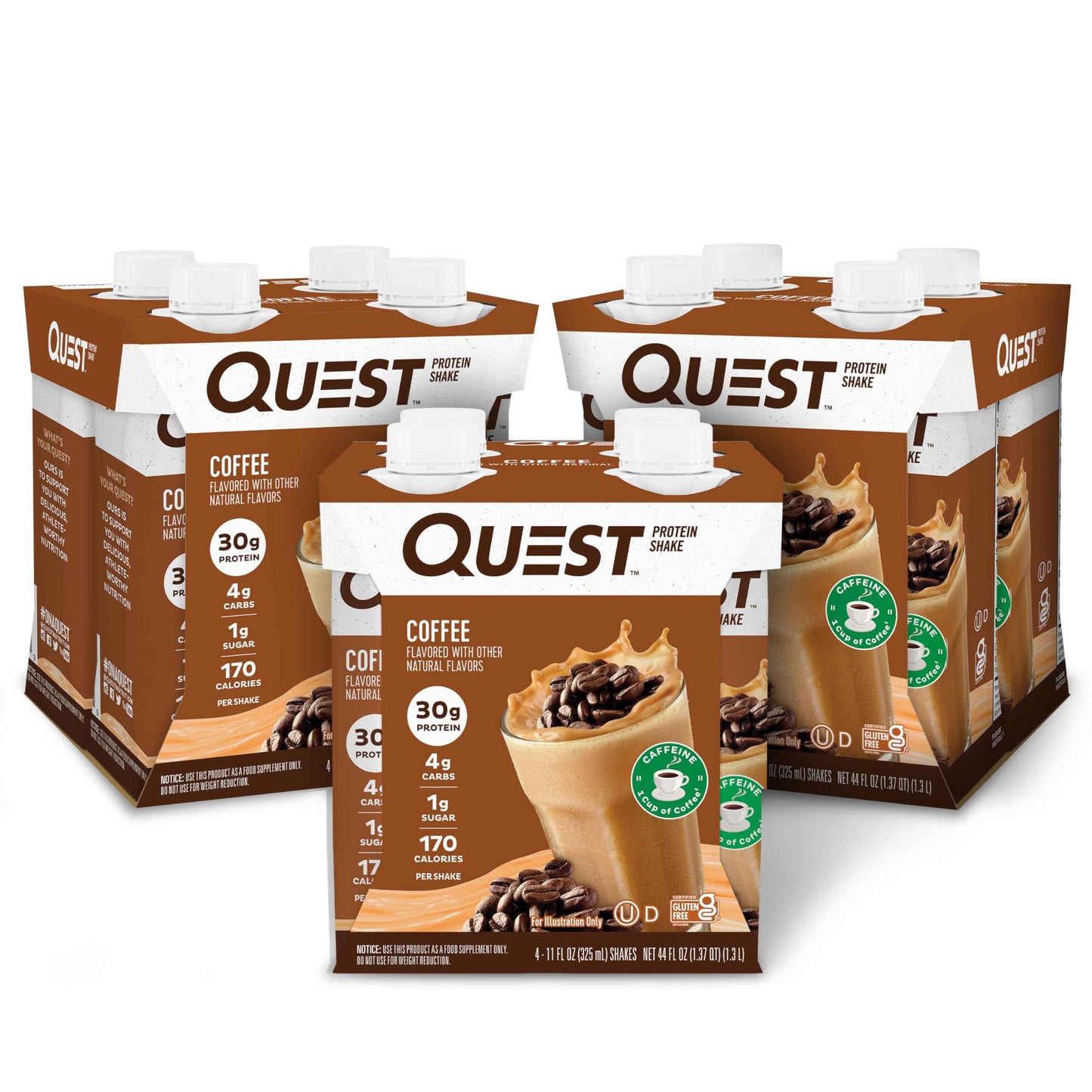 Quest Nutrition Ready to Drink Protein Shake, 30g Protein, 3g Net Carbs, Gluten Free, Keto Friendly