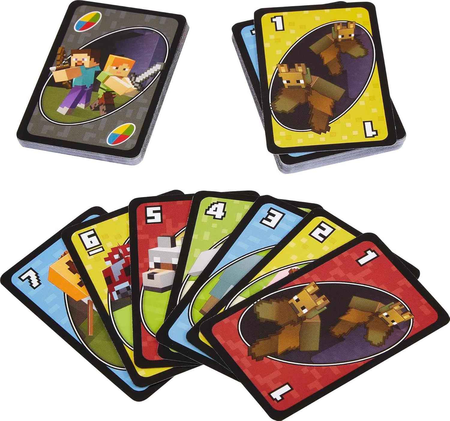 Mattel Games UNO Card Game, Gifts for Kids and Family Night, Themed to Video Game, Travel Games, Storage Tin Box