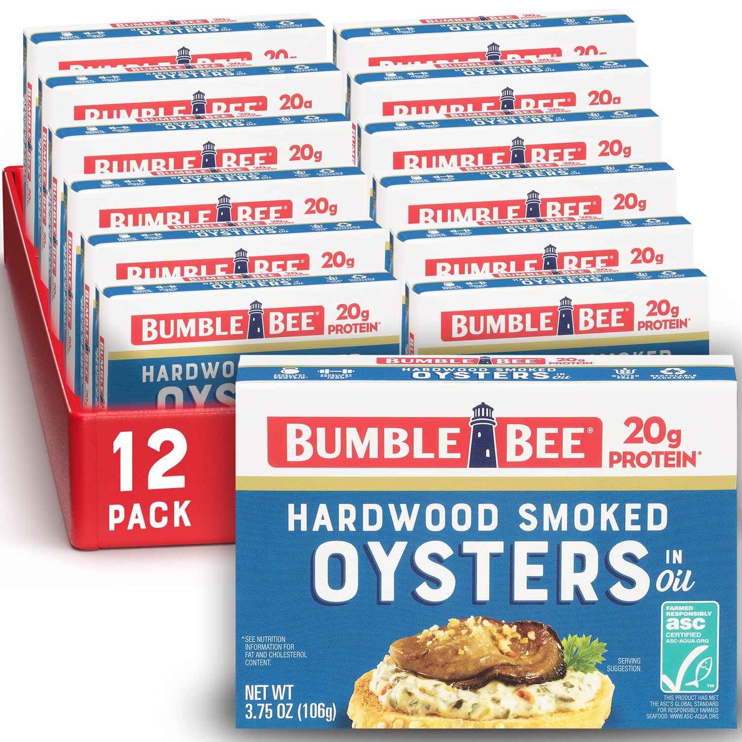 Bumble Bee Premium Select Canned Oysters, Can - Ready to Eat - 14g Protein per Serving - Gluten Free