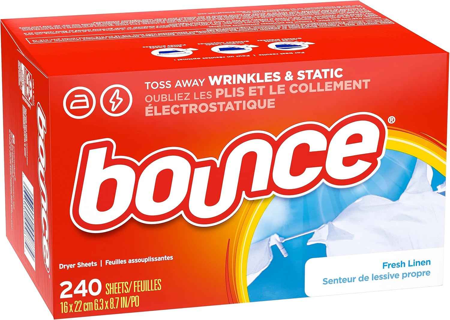Bounce Fabric Softener Sheets, Fresh Linen Scent
