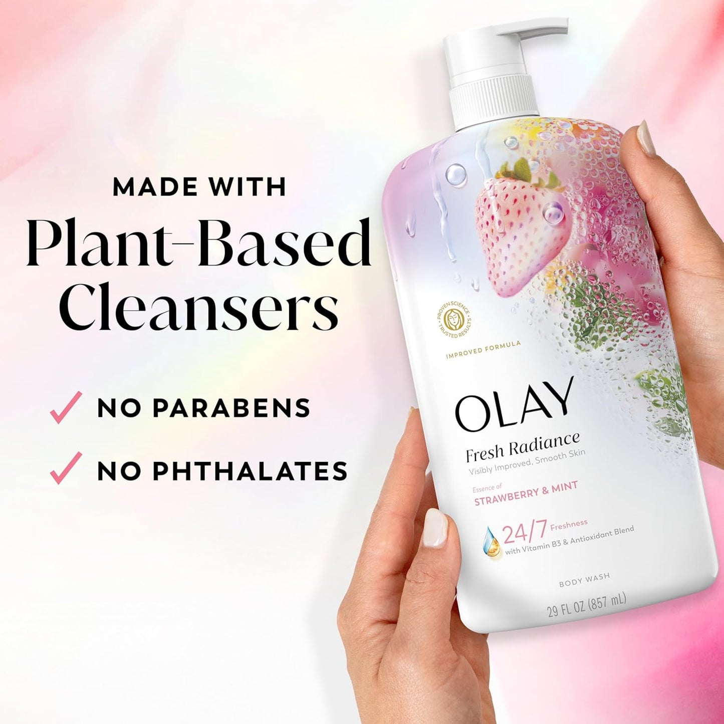 Olay_Body_Wash_for_Women,_Fresh_Radiance,_24/7_Skin-Loving_Freshness,_Visibly_Radiant,_Plant_Based_Cleansers,_Vitamin_B3_&_Antioxidant_Blend,_For_All_Skin_Types,_Strawberry_&_Mint_Scent,_29_fl_oz