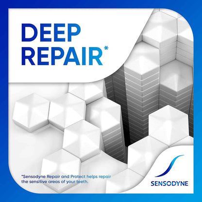 Sensodyne Repair and Protect Whitening Toothpaste, Toothpaste for Sensitive Teeth and Cavity Prevention