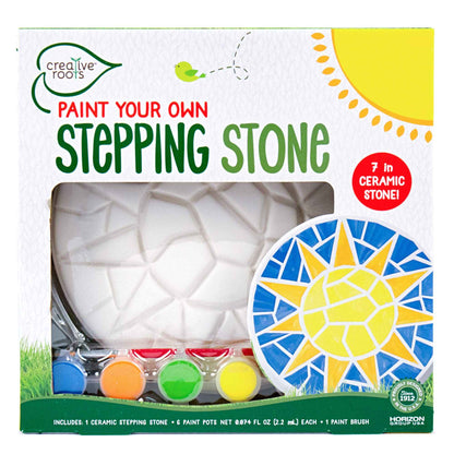 Creative Roots Paint Your Own Garden Stone, Craft Kits, Stepping Stones Kit for Kids, Ceramics to Paint, Ages 6+