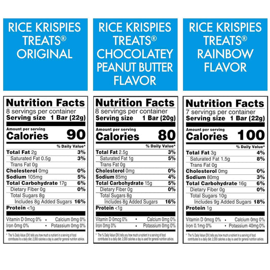 Rice Krispies Treats Crispy Marshmallow and Rice Squares, Lunch Snacks, Kids Snacks