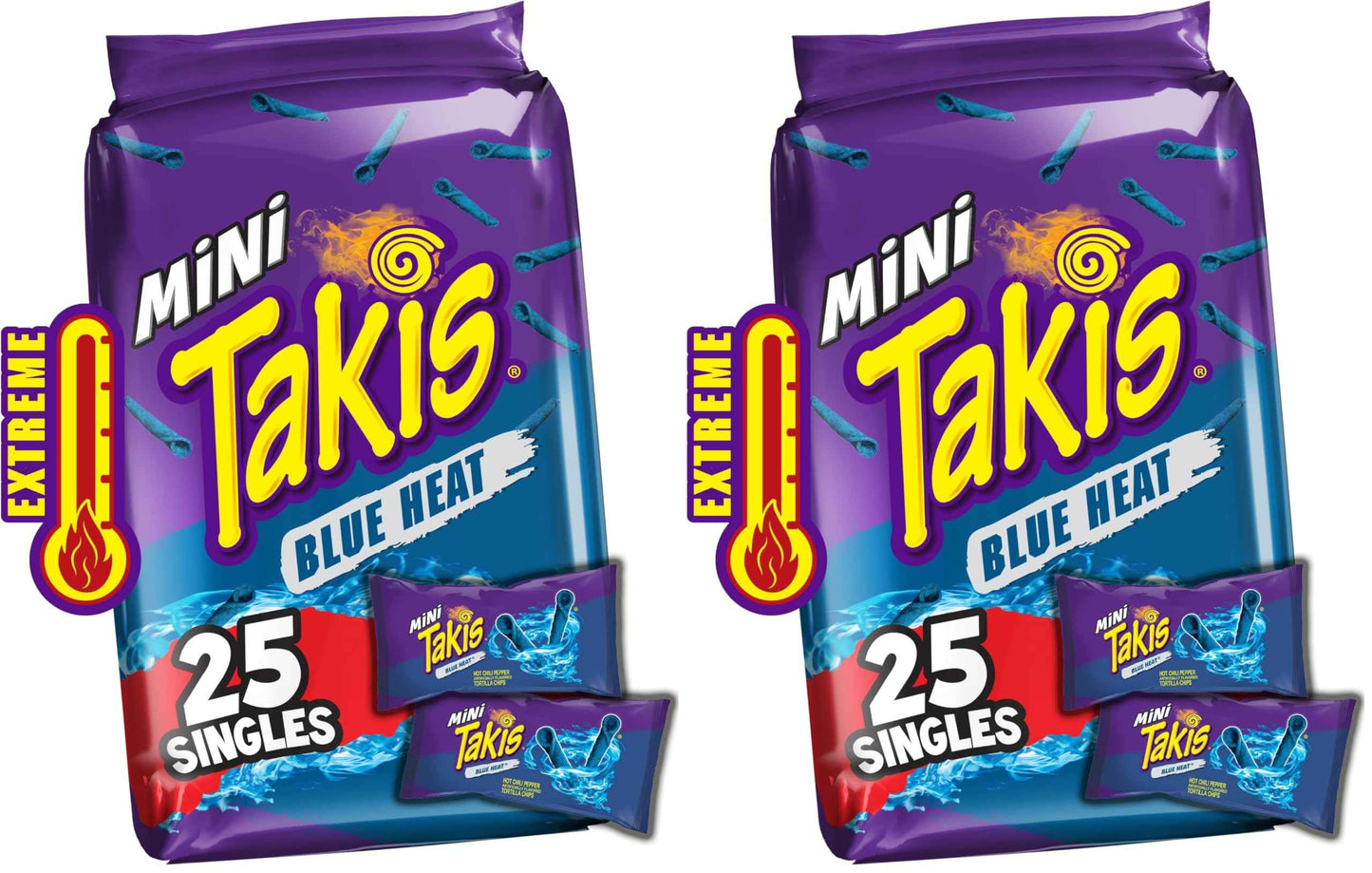 Takis Mini 25 pc / 1.23 oz Bite Size Variety Pack, Flavored Mixed Rolled Tortilla Chips