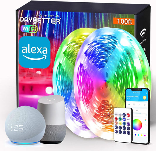 DAYBETTER_Smart_WiFi_Led_Lights_50ft/100ft/200ft_-_Led_Strip_Lights_Work_with_Alexa_and_Google_Assistant_RGB_Strip_Lighting_Music_Sync_Color_Changing_with_App_Voice_Remote_Control_for_Room_Bedroom_Decor