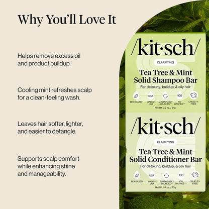 Kitsch_Clarifying_Tea_Tree_Shampoo_and_Conditioner_Set_–_Shampoo_&_Conditioner_Bar_for_Women_and_Men,_Scalp_&_Oil_Control_Hair_Care_–_Free_of_Paraben,_Sulfate_&_Silicone_–_Made_in_USA_-_2_pcs