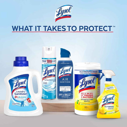 Lysol Disinfectant Spray, Household Essential Cleaning Supplies, Multi-Purpose Room Spray, Antibacterial Sanitizer Spray, Upholstery Deodorizer, Home and Bathroom