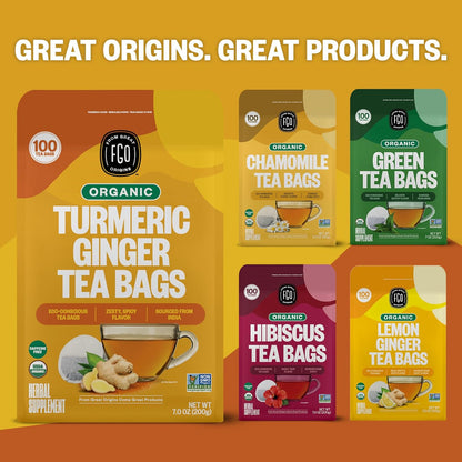 FGO_Organic_Turmeric_Ginger_Tea,_Eco-Conscious_Tea_Bags,_100_Count,_Packaging_May_Vary_(Pack_of_1)
