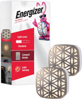 Energizer LED Rotating Night Lights Plug Into Wall Dusk to Dawn Sensor Home Decor Apartment Essentials Ambient Lighting Nightlight 40293 2 Pack