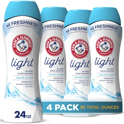 ARM & HAMMER Light In-Wash Scent Booster, Laundry Scent Booster Crisp Clean scent, 24 Oz