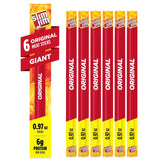Slim Jim Giant Sized Original Smoked Snack Sticks, Keto Friendly Snack, Meat Snacks, 0.97 oz. Sticks, 6 Count
