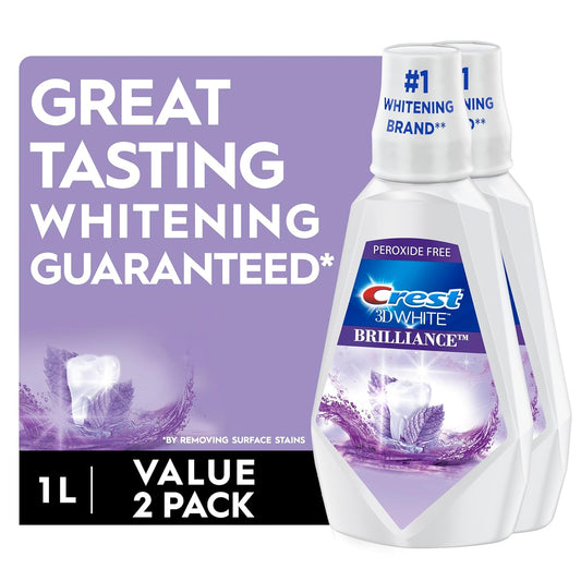 Crest_Mouthwash/Mouth_Rinse,_3D_White_Brilliance_Whitening,_Alcohol_Free,_Clean_Mint,_2x1L_(33.8_fl_oz)