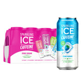 Sparkling Ice +Caffeine Variety Pack, Flavored Sparkling Water, Zero Sugar, with Vitamins and Antioxidants, 16 fl oz, 12 count (Citrus Twist, Black Raspberry, Blue Raspberry, Strawberry Citrus)