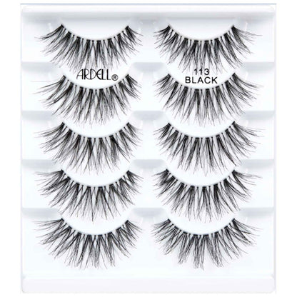 Ardell False Eyelashes 113 – Natural Wispy Strip Lashes, Lightweight & Seamless Invisiband for All-Day Wear