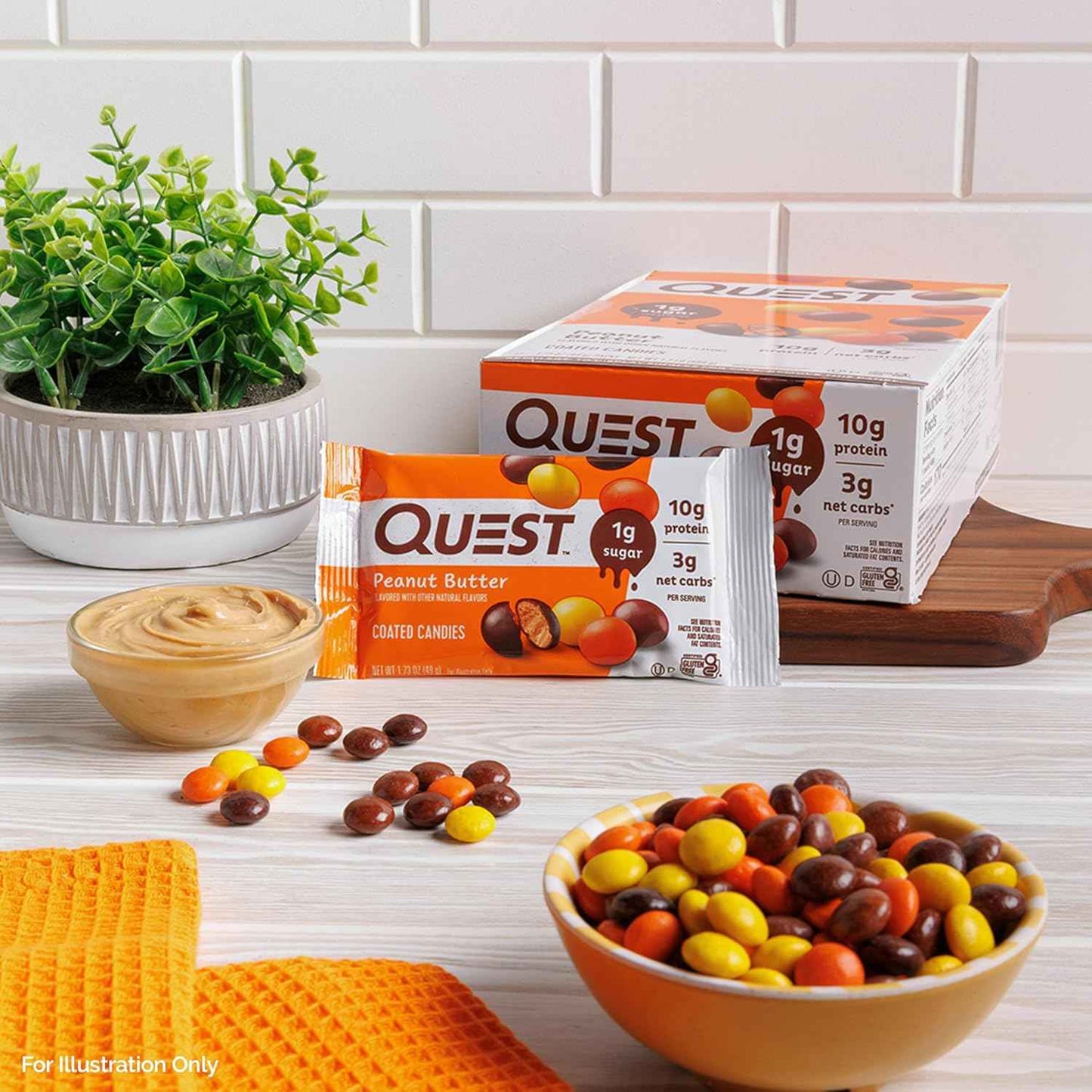 Quest Nutrition Coated Candies, 1g Sugar, 10g Protein, 4g Net Carbs, Gluten Free, Keto Friendly, 12 Count