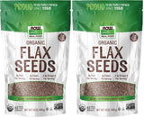 NOW Foods, Organic Flax Seeds, Source of Essential Fatty Acids and Fiber, Certified Non-GMO, Kosher, 1-Pound (Packaging May Vary)