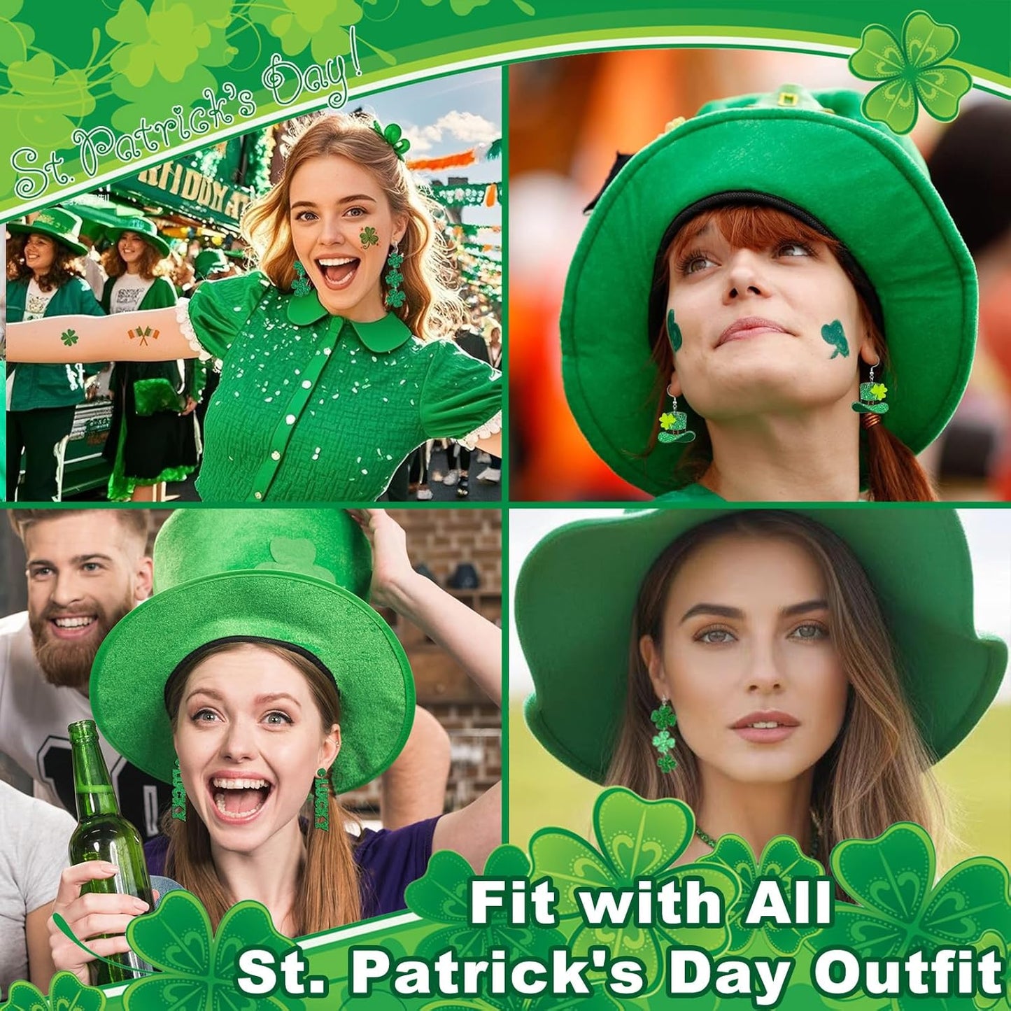 St_Patricks_Day_Earrings_&_Tattoos_for_Women,_3_Pairs_Irish_Earrings_+_Shamrock_Temporary_Tattoos_for_Irish_Festival_Party_Celebration,_Green_Saint_Patricks_Day_Shirt_&_Outfits_Accessories_for_Adults