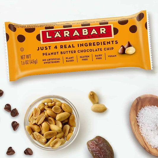 Larabar Peanut Butter Chocolate Chip, Fruit and Nut Bars, Gluten Free and Vegan