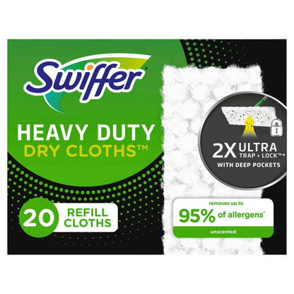 Swiffer Sweeper Heavy Duty Dry Multi-Surface Cloth Refills for Floor Sweeping and Cleaning