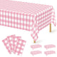 Pink Plaid - 4pcs 54x108 in