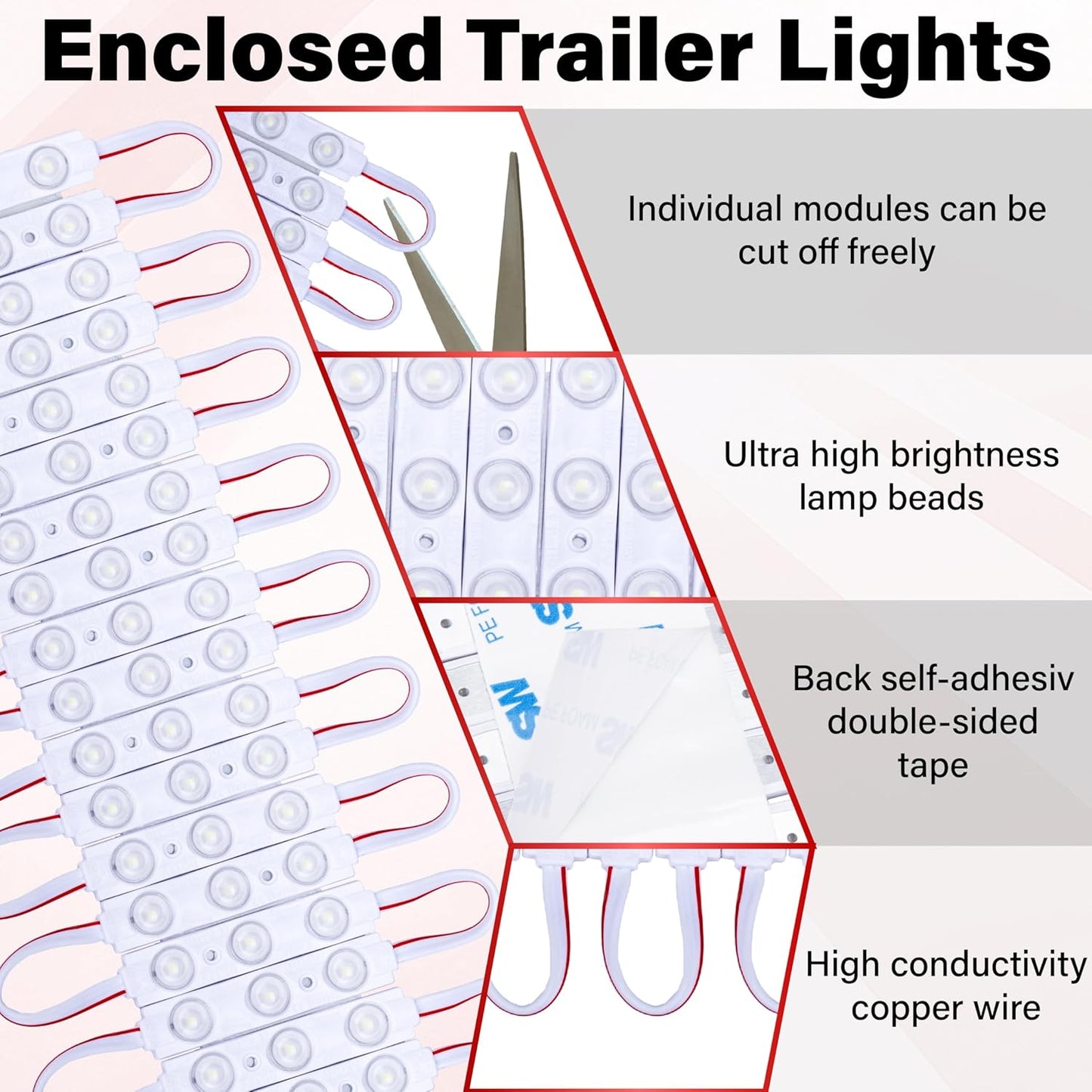 60_LED/120_Led_Van_Interior_Light_Kits,_12V_Led_Light_Strip,_Cargo_Van_Accessories,_Ceiling_Work_Lights_Kit,_Enclosed_Trailer_Lights_for_Truck_Vans_RV_Boats_Caravans,_20_Modules/40_Modules(White)
