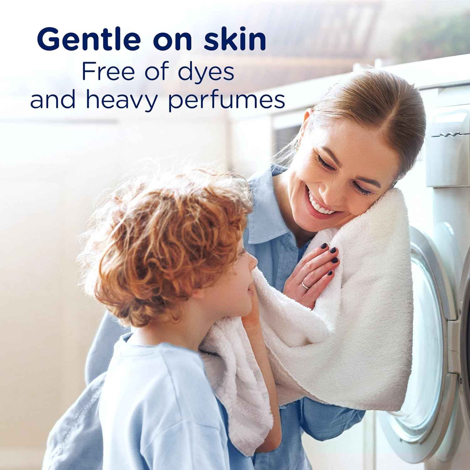 Downy Free & Gentle Rinse Laundry Odor Remover, Scent Free, 48 FL OZ, Gentle on skin, No dyes or heavy perfumes, Fabric Softener and Laundry Odor Removal Rinse