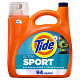 Tide Ultra Sport Liquid Laundry Detergent, 132 fl oz, 94 Loads, Laundry Detergent Liquid with Advanced Sweat plus Stain Fighters