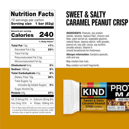 KIND_Protein_MAX_Bars_Variety_Pack,_Gluten_Free,_Low_Sugar,_High_Fiber_Snacks,_Crispy_Chocolate_Peanut_Butter,_Sweet_&_Salty_Caramel_Peanut,_Raspberry_Cocoa,_Dark_Chocolate,_20g_Protein,_12_Count