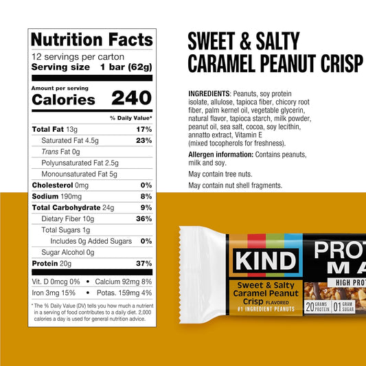 KIND_Protein_MAX_Bars_Variety_Pack,_Gluten_Free,_Low_Sugar,_High_Fiber_Snacks,_Crispy_Chocolate_Peanut_Butter,_Sweet_&_Salty_Caramel_Peanut,_Raspberry_Cocoa,_Dark_Chocolate,_20g_Protein,_12_Count