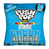 Blue Colorfest - Blue Raspberry/Strawberry Lollipops Bulk Summer Candy - 10 Count Individually Wrapped Fruity Lollipops - Raspberry Candy for Party Favors, Care Packages, and Back To School Treats