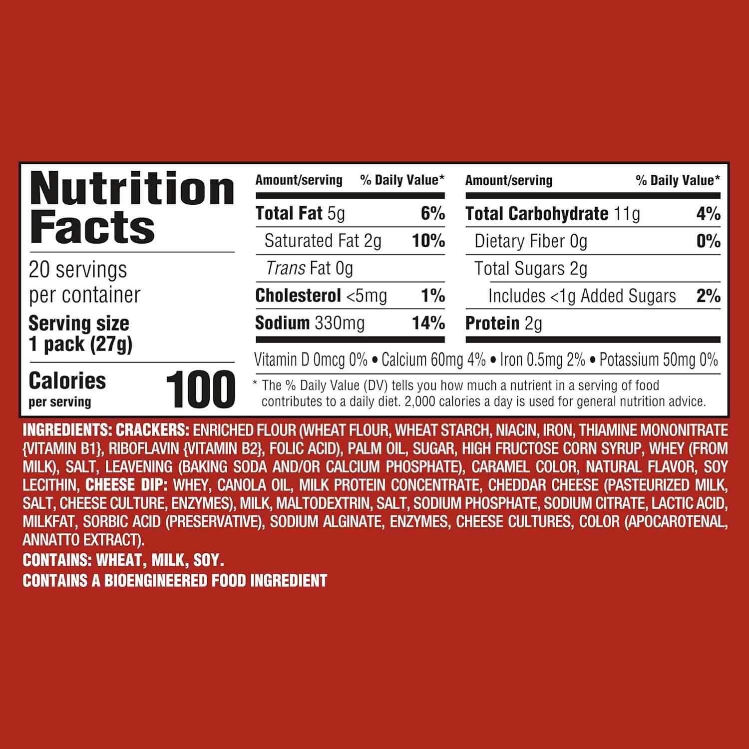 Handi-Snacks RITZ Crackers 'N Cheesy Dip Snack Packs, 20 Snack Packs