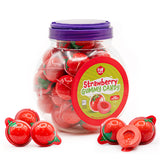 Strawberry Gummy Balls Candy with Jam Center, 19-Ounce Jar (30 Count) - Party Favors