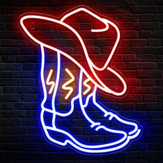 Kavaas_Cowboy_Boot_Neon_Sign,_Neon_Cowboy_Hat_Sign_for_Wall_Decor_|_Western_Neon_Sign_for_Bedroom,_Bar,_Office,_Man_Cave_-_Best_Gifts_for_Rodeo_Enthusiast,_Birthday,_Christmas