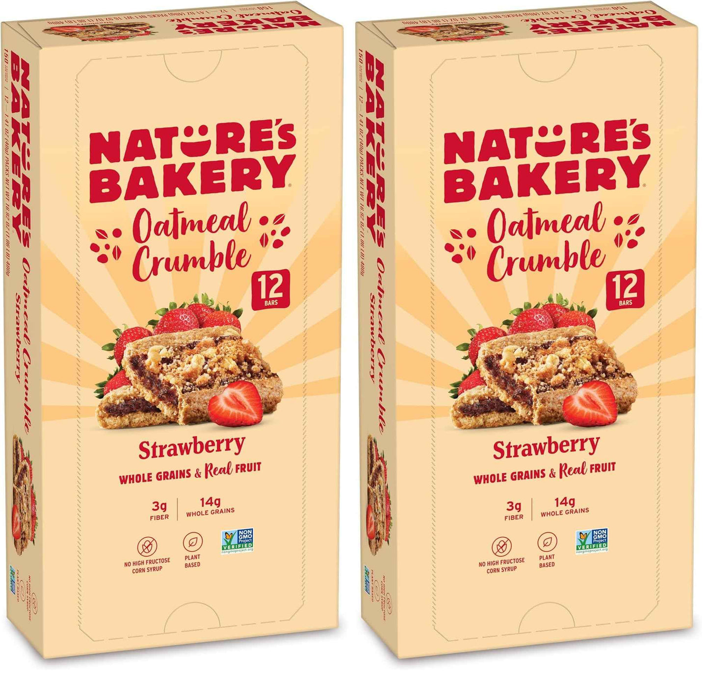 Nature’s Bakery Oatmeal Crumble Bars, Real Fruit, Vegan, Non-GMO, Breakfast bar