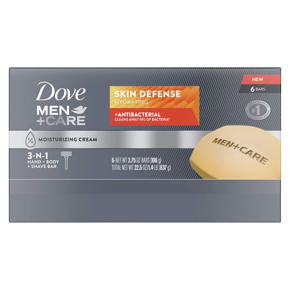 Dove_Men+Care_Soap_Bar_For_Smooth,_Hydrate_&_Nourishing_the_Skin_-_Defense_Effectively_Washes_Away_Bacteria,_Cream,_3.75_Oz,_6_Count